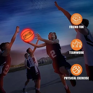 Amoupup Glow in The Dark Basketball for Fun Night Games