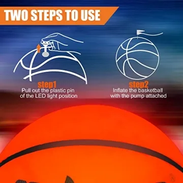 Amoupup Glow in The Dark Basketball for Fun Night Games
