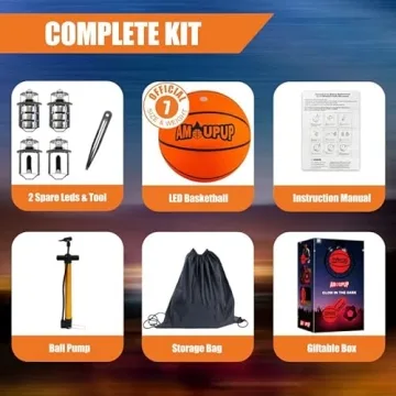 Amoupup Glow in The Dark Basketball for Fun Night Games