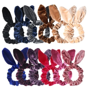 SUSULU Hair Scrunchies Velvet Scrunchy Elastic Hair Ties - 12pcs