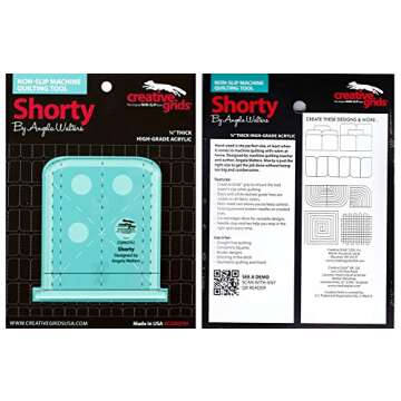 Creative Grids Machine Quilting Tool 4 Pack Squiggy, Archie, Shorty, Slim