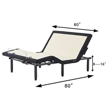 Applied Sleep Pro Queen Adjustable Bed Frame for Comfort