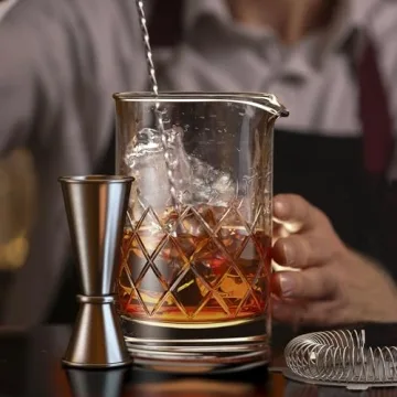 MOFADO Crystal Cocktail Mixing Glass Set - Elegant Gift Set!