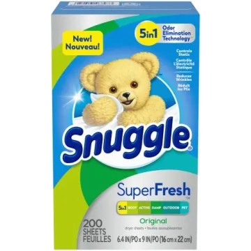 Snuggle Plus SuperFresh Dryer Sheets with Odor Control, 200 Count
