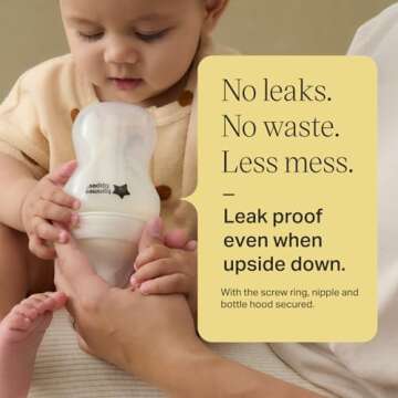 Tommee Tippee Natural Start Baby Bottle Nipples, Slow Flow, 0+ Months, Breast-Like for a Natural Latch, Anti-colic Valve, Soft Silicone, Pack of 2