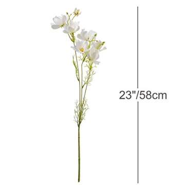cn-Knight Artificial Wild Flower Cosmos - 6pcs Long Stem Coreopsis for Wedding Bouquets & Home Déco...