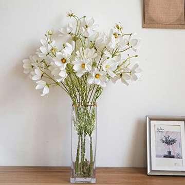 cn-Knight 6pcs Artificial Cosmos Wedding Flowers