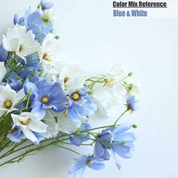 cn-Knight 6pcs Artificial Cosmos Wedding Flowers