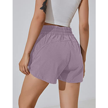 BMJL Women's High Waisted Running Shorts with Pockets