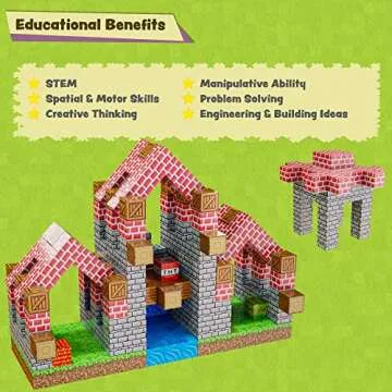 BrainSpark 100PCS Magnetic Pixel Cubes World Pack Edition Magnet Building Blocks STEM Montessori Stacking Toys for Toddlers Construction Toy Fidget Boys Girls Ages 3-9