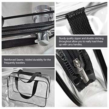 3Pcs Travel Toiletry Bag Set for Men and Women - Waterproof