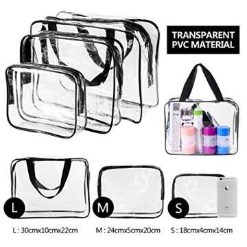 3Pcs Travel Toiletry Bag Set for Men and Women - Waterproof