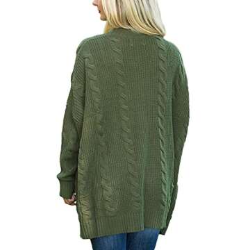 Dokotoo Womens Plus Size Cotton Casual Cardigans - Thick Knit Sweaters for Fall