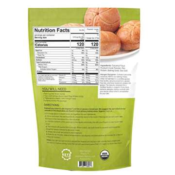 Keto Factory Burger Buns Mix - 100% Natural, Gluten-Free, Low-Carb Cooking Mix