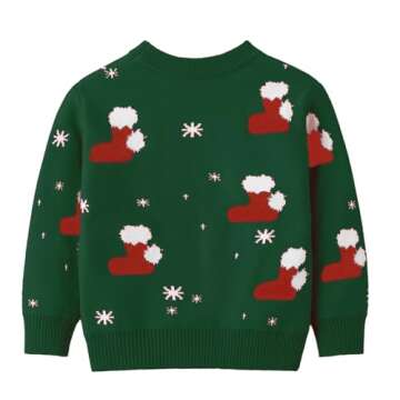 Colorful House Christmas Sweater Boy Girl Funny Kids Christmas Pullover Sweatshirt Warm Crewneck Win...