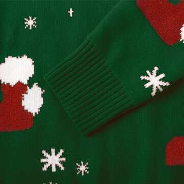 Colorful House Christmas Sweater Boy Girl Funny Kids Christmas Pullover Sweatshirt Warm Crewneck Winter Clothes