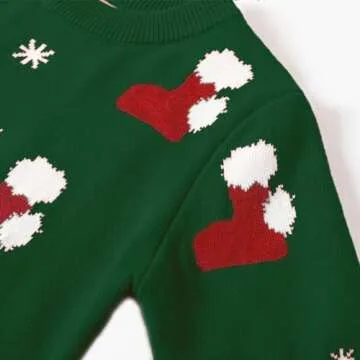 Colorful House Christmas Sweater Boy Girl Funny Kids Christmas Pullover Sweatshirt Warm Crewneck Winter Clothes