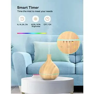 500ml Essential Oil Diffuser with Auto Shut-Off & Quiet Operation