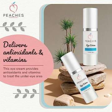 Under Eye Cream (1 oz) - Eye Cream For Puffiness and Bags Under Eyes - Dark Circle Eye Cream with Peptides, Co-Q10, Squalene, Vitamins, Reishi - Vegan Under Eye Dark Circle Remover - Eye Crème