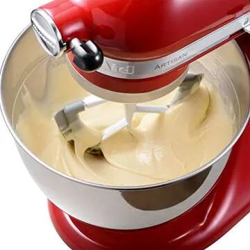 Flex Edge Beater for KitchenAid 4.5/5 QT Tilt Head Stand Mixer, Beater with Double Silicone Edge, Mi...