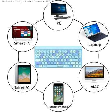 Colorful Bluetooth Keyboard - Retro 84 Keys Wireless