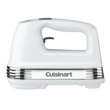 Cuisinart HM-90S Power Advantage Plus 9-Speed Handheld Mixer with Storage Case, White