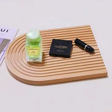 Decorative Wood Cutting Board for Kitchen Home Decor, Wooden Serving Tray for Breakfast Dinner Party, Bead Boards for Jewelry Making