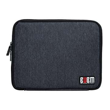 BUBM Universal Electronics Accessories Organizer, Travel Gear Carry Bag for Cables, USB Hard Drive, Plug, External Flash Drive and More, Lightweight and Compact (Large-Black)