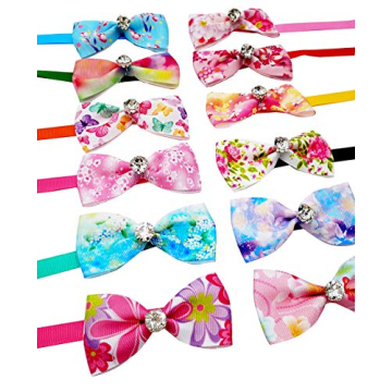 Stylish JpGdn Pet Bowties for Dogs and Cats - 12pc Set