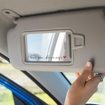 I Love You Drive Safe Mirror Sticker - 3PCS Love Note