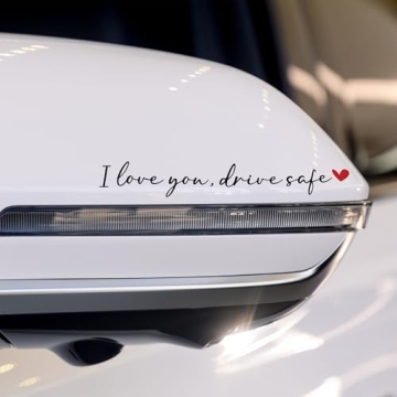 I Love You Drive Safe Mirror Sticker - 3PCS Love Note