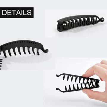 Banana Clip for Women and Girls - Large Claw Clips for Thick Hair, Banana Hair Clips