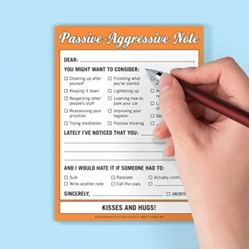 Hilarious Passive Aggressive Note Pad - Knock Knock