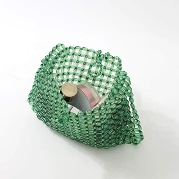 Chic Green Beaded Evening Bag for Stylish Women