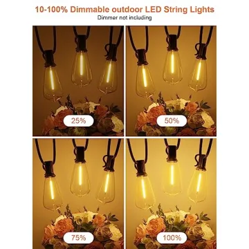 GPATIO 120FT Outdoor String Lights for Elegant Decor