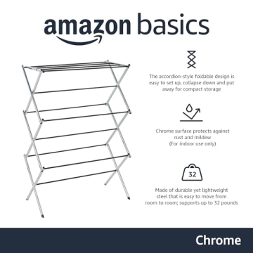Amazon Basics Foldable Laundry Rack for All Indoor Drying