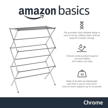 Amazon Basics Foldable Laundry Rack for All Indoor Drying
