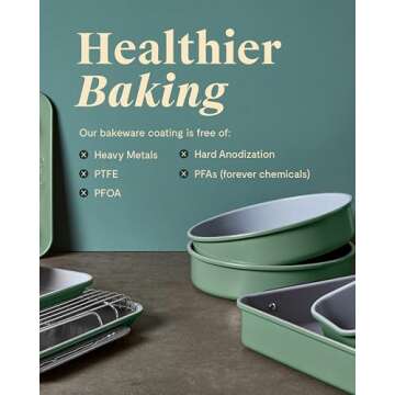 Caraway Non-Stick Ceramic Baking Sheet & Cooling Rack - Ceramic Coated - Non-Toxic, PTFE & PFOA Free - Perfect for Baking, Roasting, and More - Large (18" x 13") - Perracotta