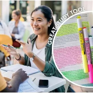 G.T. Luscombe Company, Inc. Zebrite Double Ended Bible Highlighter Set | No Bleed Pigmented Ink | No Fading or Smearing | Double Ended for Highlighting & Underlining |Yellow Ink