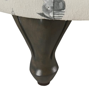 Luxury Upholstered Curved Pet Bed Stain Resistant Cream Gray