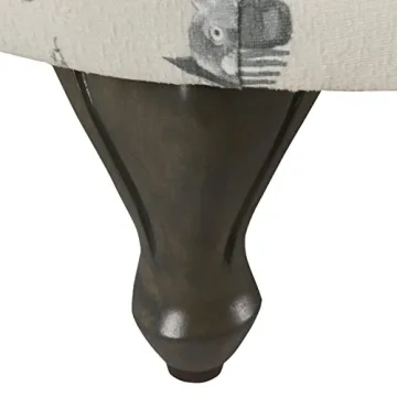 Luxury Upholstered Curved Pet Bed Stain Resistant Cream Gray