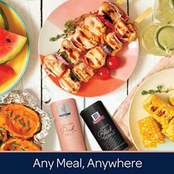 Morton Shaker Set - Himalayan Pink Salt (4 oz) & McCormick Ground Pepper (1.25 oz), for Cooking & Finishing, 2-Piece Set