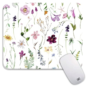 Armanza Square Mouse Pad Beautiful Flowers Plants, Personalized Premium-Textured Custom Mouse Mat De...