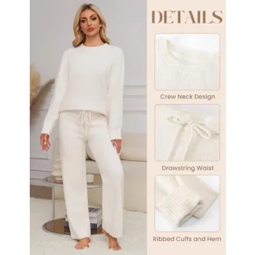 Uikue Fleece Pajama Set for Women - Cozy Knitted Sleepwear