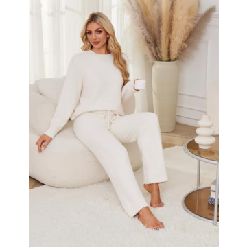 Uikue Fleece Pajama Set for Women - Cozy Knitted Sleepwear