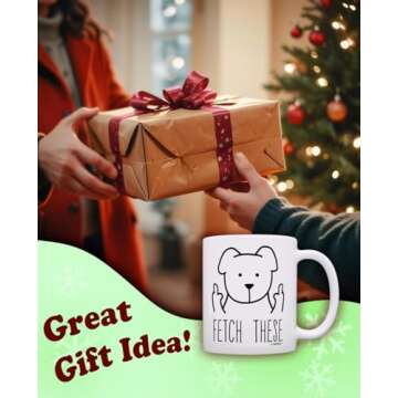 Funny Dog Lover Mug - Fetch This 11oz Ceramic Coffee Mug
