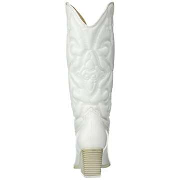 VETASTE Women's Embroidered Pointed Toe Western Medieval Retro Cowboy Boots