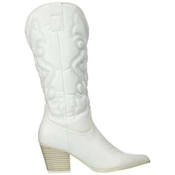 VETASTE Women's Embroidered Pointed Toe Western Medieval Retro Cowboy Boots