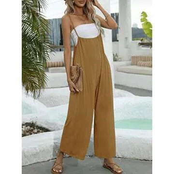 DEEP SELF Plus Sized Comfy Jumpsuits for Women - Cozy Soft Overall