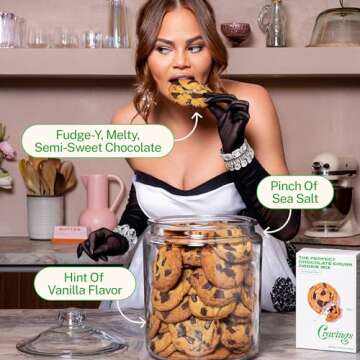 Cravings by Chrissy Teigen Chocolate Chip Cookie Mix, Vegan, Makes 12, 4-inch Chocolate Chunk Cookie...
